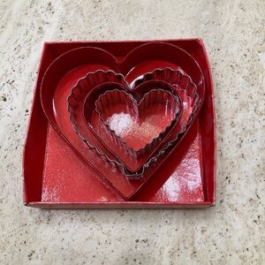 Heart Shape Metal Cookie Cutters 4 Piece Nested Set